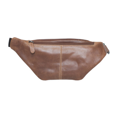 Heuptasje Crossbody Tasje Van Cognac kleurig Leer