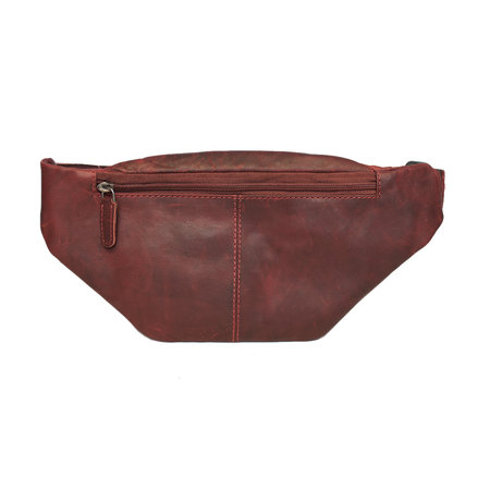 Crossbody Tasje Heuptasje Van Rood Leer