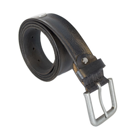 Leren Riem Gemaakt Van Donkergrijs Leer - 4 cm Breed