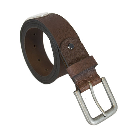 Leren Riem Gemaakt Van Kastanjebruin Leer - 4 cm Breed