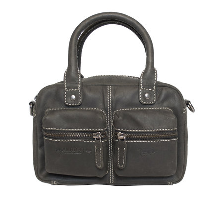 Zwarte Schoudertas - Westernbag - Handtas Van Echt Leer