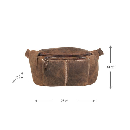 Ruime Heuptas Voor Heren Of Dames Van Cognac Kleurig Leer