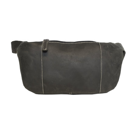 Large Belt Bag For Men Or Ladies Made Of Black Leather
