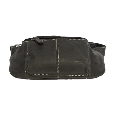 Large Belt Bag For Men Or Ladies Made Of Black Leather