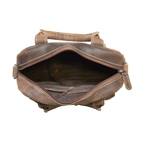 Schoudertas - Westernbag - Handtas Van Bruin Leer