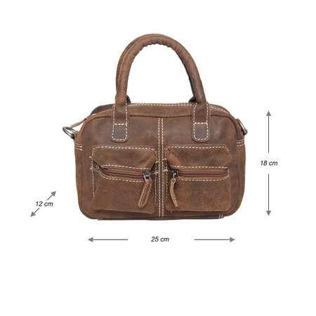 Schoudertas - Westernbag - Handtas Van Bruin Leer