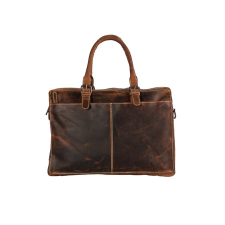 Leren Laptoptas 15.6 inches Lichtbruin Leer
