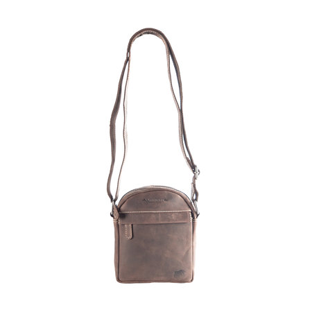 Crossbody Schoudertas Van Donkerbruin Buffelleer