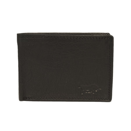 Heren Portemonnee Billfold Model Van Zwart Leer