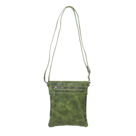 Leren Crossbody Schouder Tas Van Groen Leer