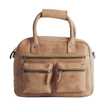 Westernbag - Schoudertas - Beige Rundleer - Medium