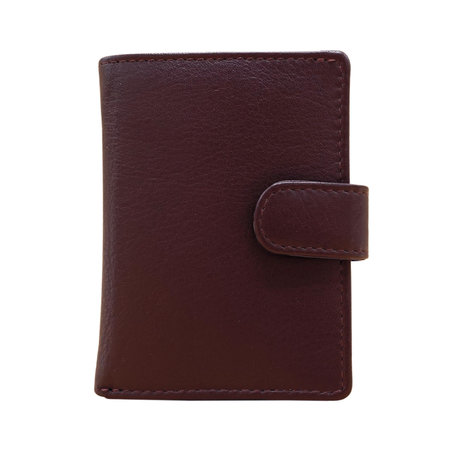 Leren Pasjeshouder met Cardprotector Bordeauxrood