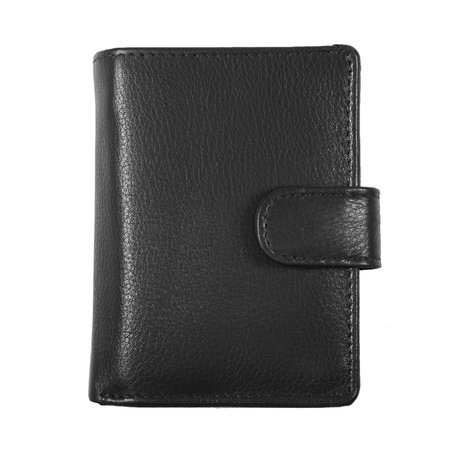 Leren Pashouder met Aluminium Cardprotector Zwart