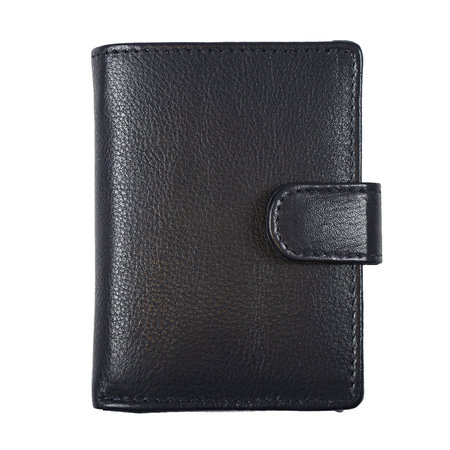 Leren Pasjeshouder met Cardprotector Donkerblauw