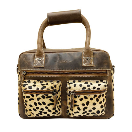 Leren Westernbag Bruin met een Tijgerprint