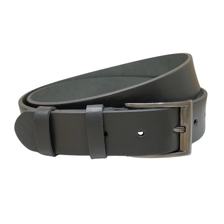 Leren riem, 3.5 cm breed in de kleur grijs