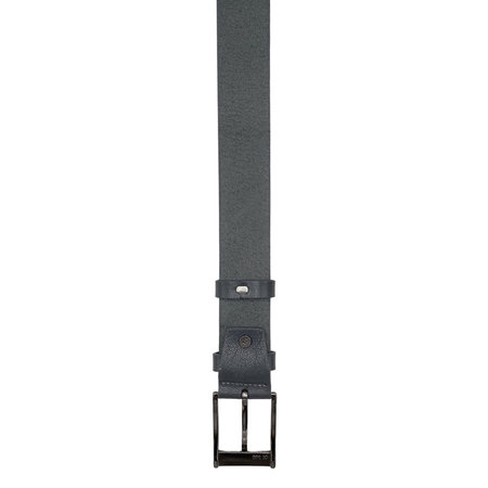Leather belt, 3.5 cm, gray