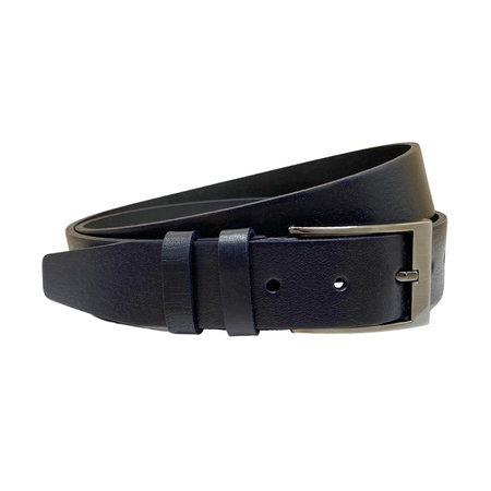Leren riem van 3.5 cm breed in de kleur donkerblauw