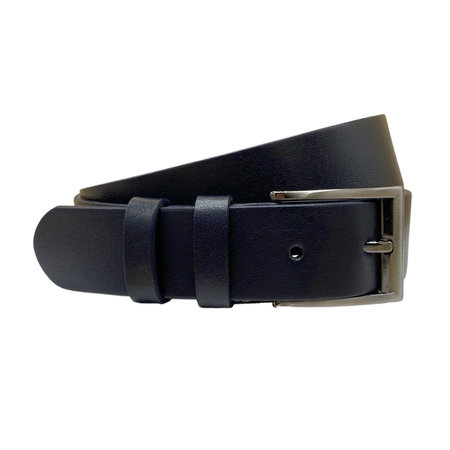 Leren heren of dames riem 4 cm donkerblauw