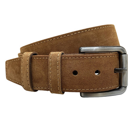 Riem Heren Riem Dames 4.5 cm van Lichtbruin Suede