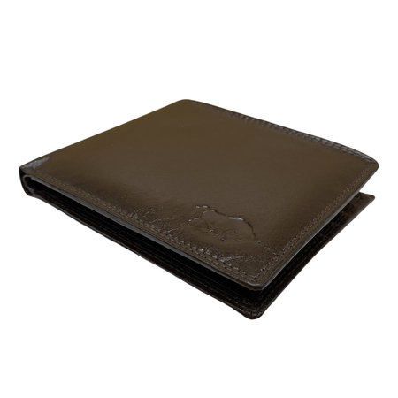 Portemonnee Heren Billfold van Donkerbruin Leer