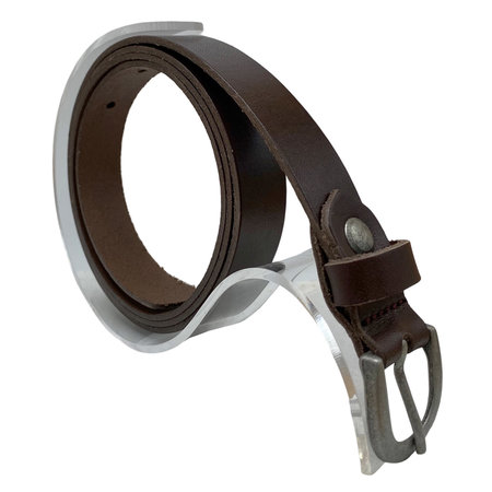 Tailleriem Dames - 2 cm Riem Dames - Donkerbruin Leer
