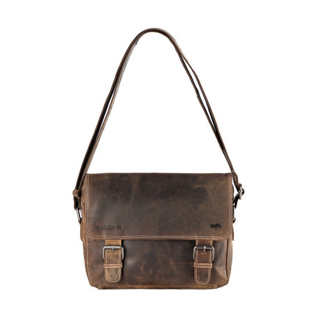 Messenger Bag van Donkerbruin Buffelleer