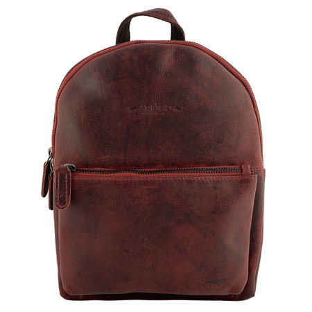 Compacte Rugzak van Rood Rundleer