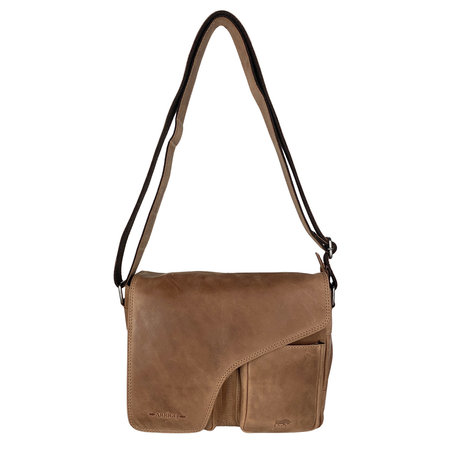 Messenger Bag - Beige - Schoudertas - Echt Leer