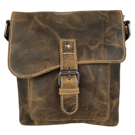 Schoudertas Unisex van Cognac Buffelleer