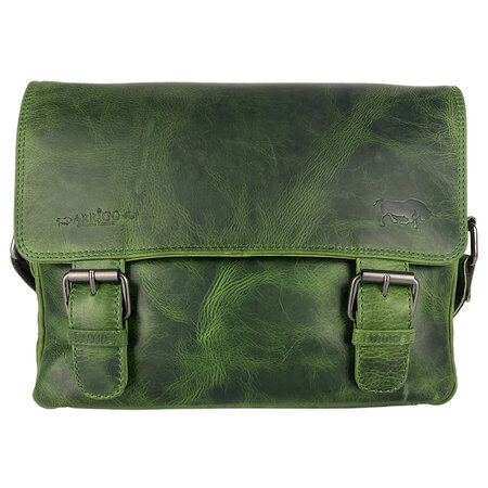 Groen Leren Messenger Bag Schoudertas