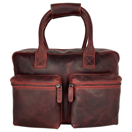 Westernbag - Laptoptas 13 inch Laptop Rood Leer