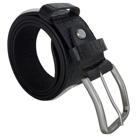 Riem 4 cm Zwart Leer voor Heren en Dames