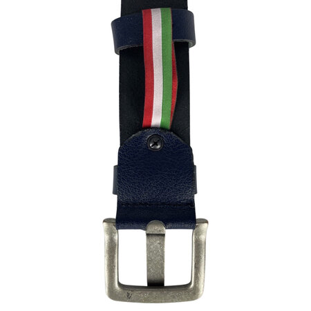 Perforated belt dark blue 4 cm