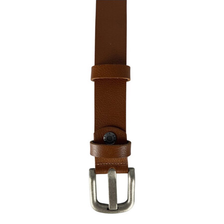 Perforated belt cognac 3 cm