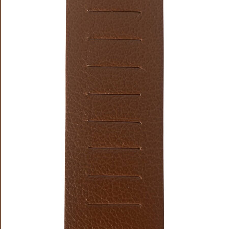 Perforated belt cognac 3 cm