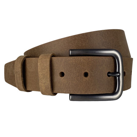 Leren Riem Gemaakt Van Bruin Leer - 4 cm Breed