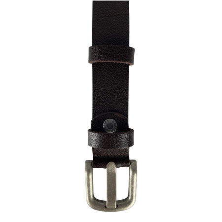 Perforated belt dark brown 3 cm