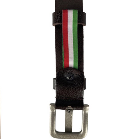 Perforated belt dark brown 3 cm