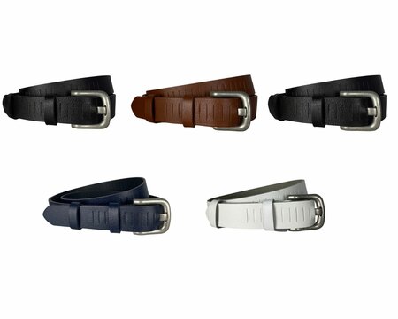 Riem wit geperforeerd leer 3 cm
