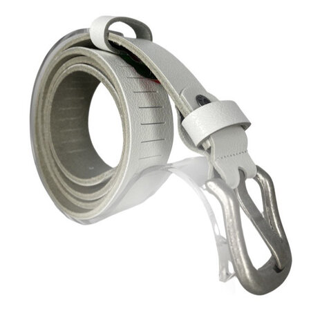 Riem wit geperforeerd leer 3 cm