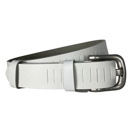 Riem wit geperforeerd leer 3 cm