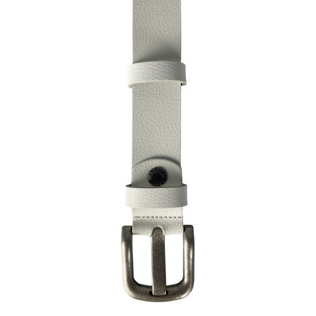 Riem wit geperforeerd leer 3 cm