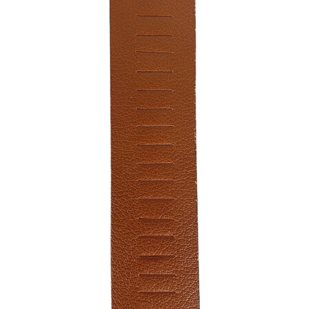 Perforated belt cognac 4 cm