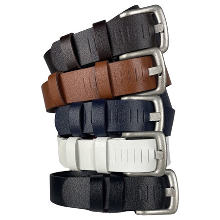 Riem wit geperforeerd leer 4 cm