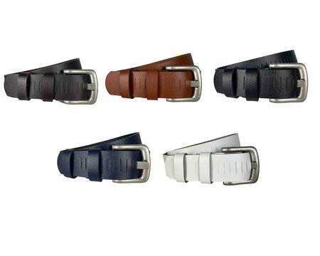 Riem wit geperforeerd leer 4 cm