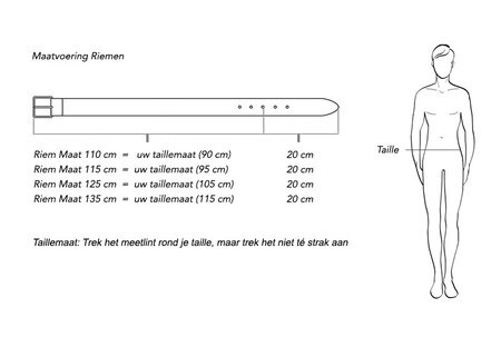 Riem wit geperforeerd leer 4 cm