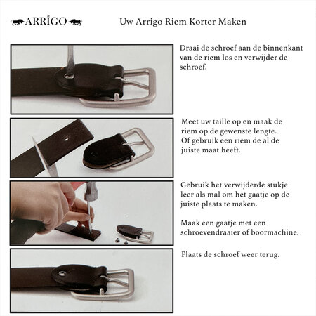 Riem wit geperforeerd leer 4 cm