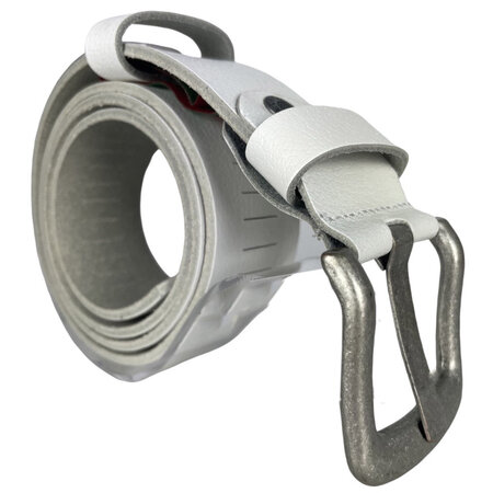 Riem wit geperforeerd leer 4 cm