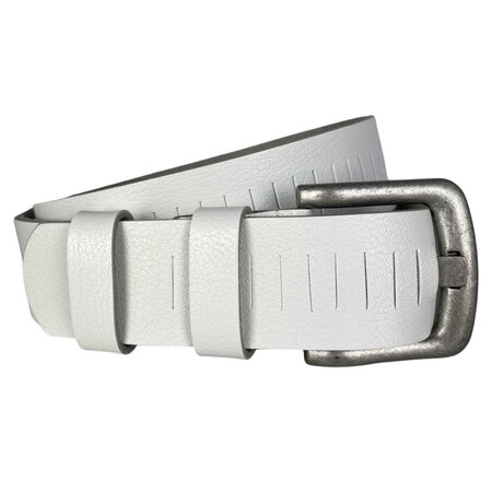 Riem wit geperforeerd leer 4 cm